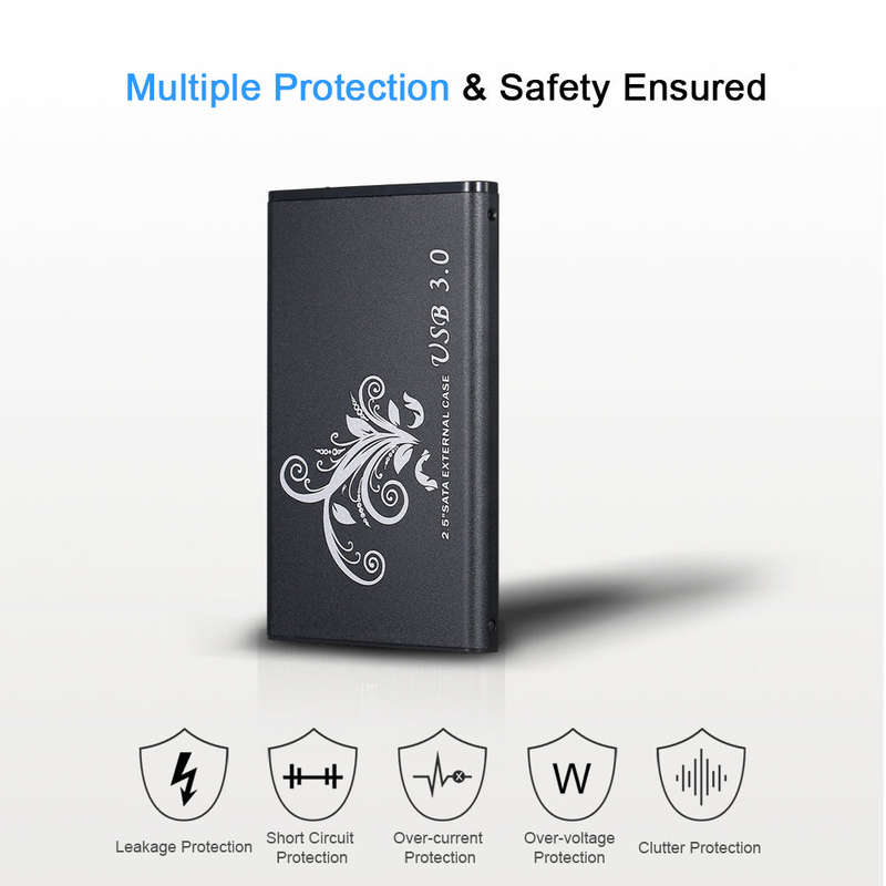 2.5 Inch HDD Case SATA HDD to USB3.0 Converter Adapter External Case Hard Disk Drive Box External HD