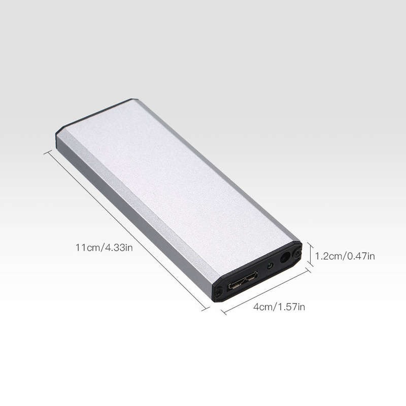 SSD Enclosure for 2012 APPLE PRO RETINA A1425 A1398 MC975 MC976 USB3.0 Hard Drive Disk Silver