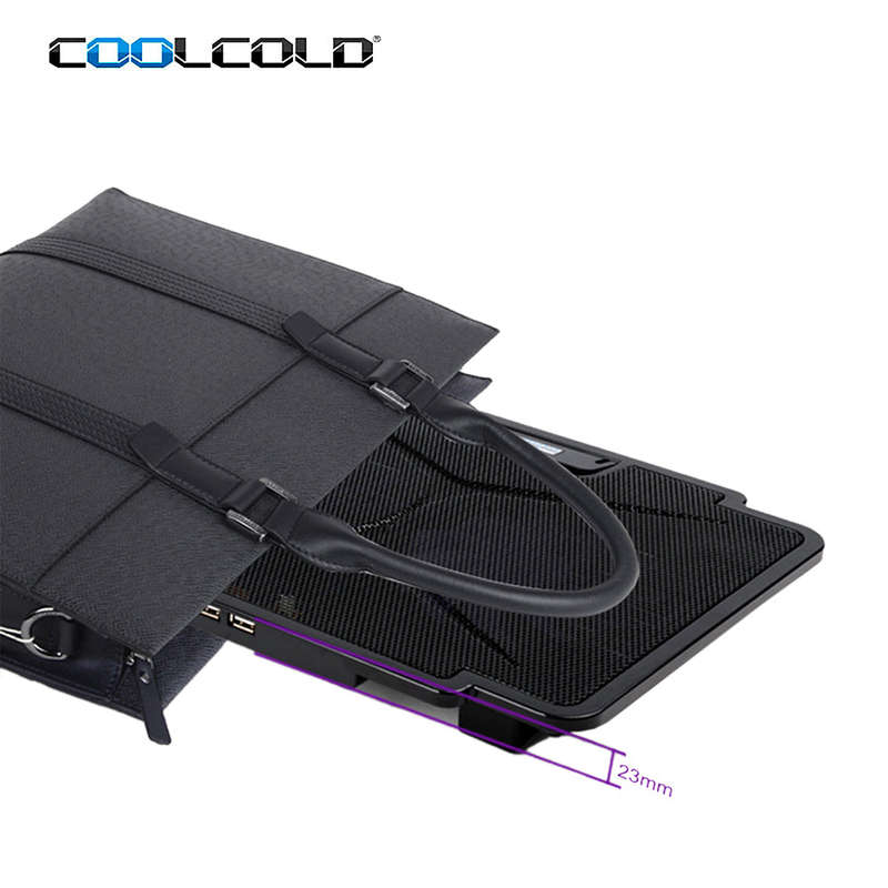 COOLCOLD K24 Laptop Cooler Ultra-Thin Portable Adjustable Folding Ventilator USB 2 Cooling Fans Note