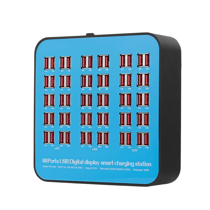 Smart Charging Station with 60 Ports USB Charging Dock of Universal Compatibility Charging Station f