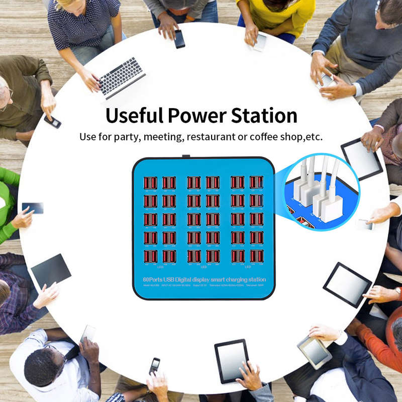 Smart Charging Station with 60 Ports USB Charging Dock of Universal Compatibility Charging Station f