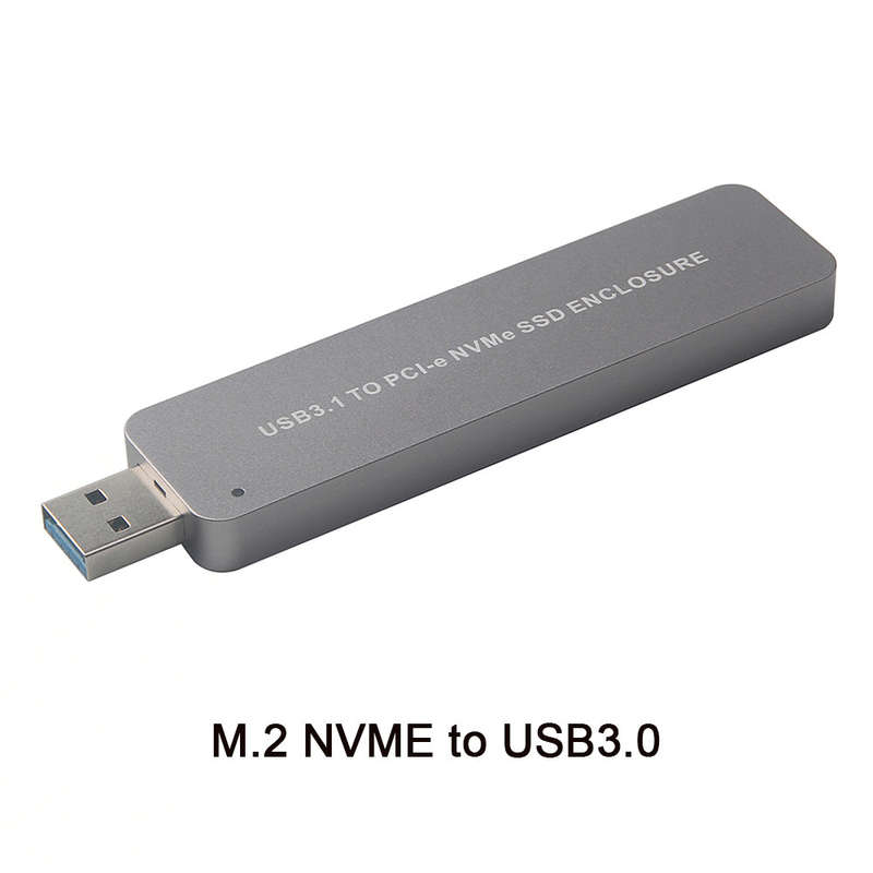 M.2 NVME to USB 3.0 Adapter M2 NGFF PCIE SSD Adapter Card Portable Hard Drive Enclosure Plug & Play
