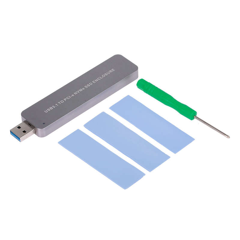 M.2 NVME to USB 3.0 Adapter M2 NGFF PCIE SSD Adapter Card Portable Hard Drive Enclosure Plug & Play