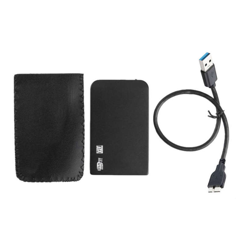 2.5in USB3.0 SATA SSD HDD Hard Drive Box 5Gbps 3TB USB3.0 SATA Portable Hard Drive Box (Black)