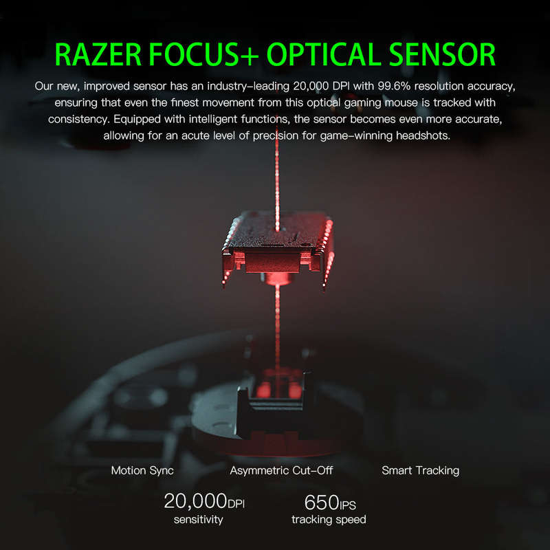 Razer Basilisk V2 Gaming Mouse 20000 DPI Optical Sensor Chroma RGB Lighting 11 Programmable Buttons
