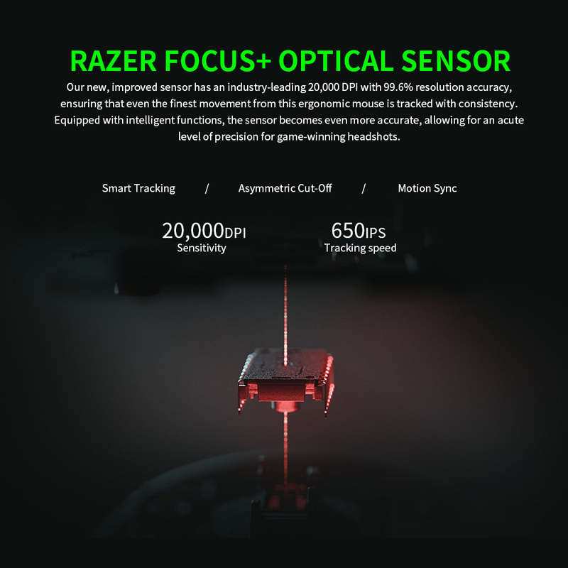 Razer DeathAdder V2 Wired Gaming Mouse 20000DPI Optical Sensor FOCUS+ (PAW3399) Chroma RGB Mice 8 Pr