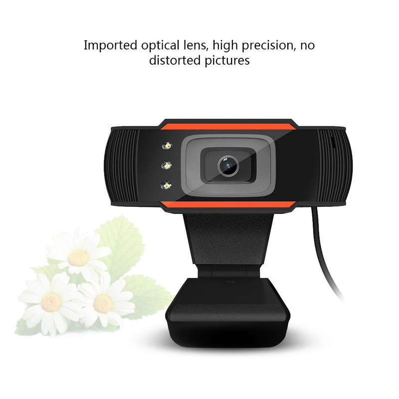 HXSJ A870C3 USB Webcam 480P Fixed Focus Computer Camera Built-in Sound Absorbing Microphone for PC L