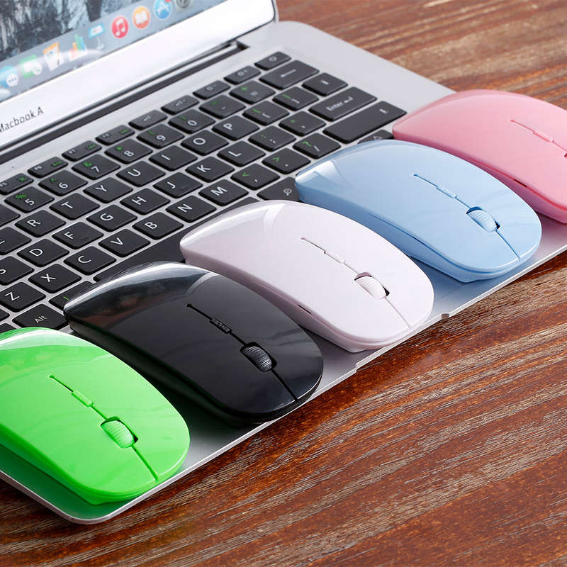 2.4G Wireless Mouse Portable Ultra-thin Mute Mouse 4 Keys Wireless Optical Mouse 1600DPI for   Deskt