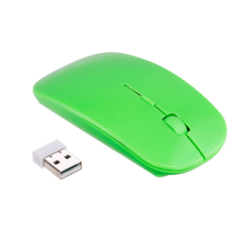 2.4G Wireless Mouse Portable Ultra-thin Mute Mouse 4 Keys Wireless Optical Mouse 1600DPI for   Deskt