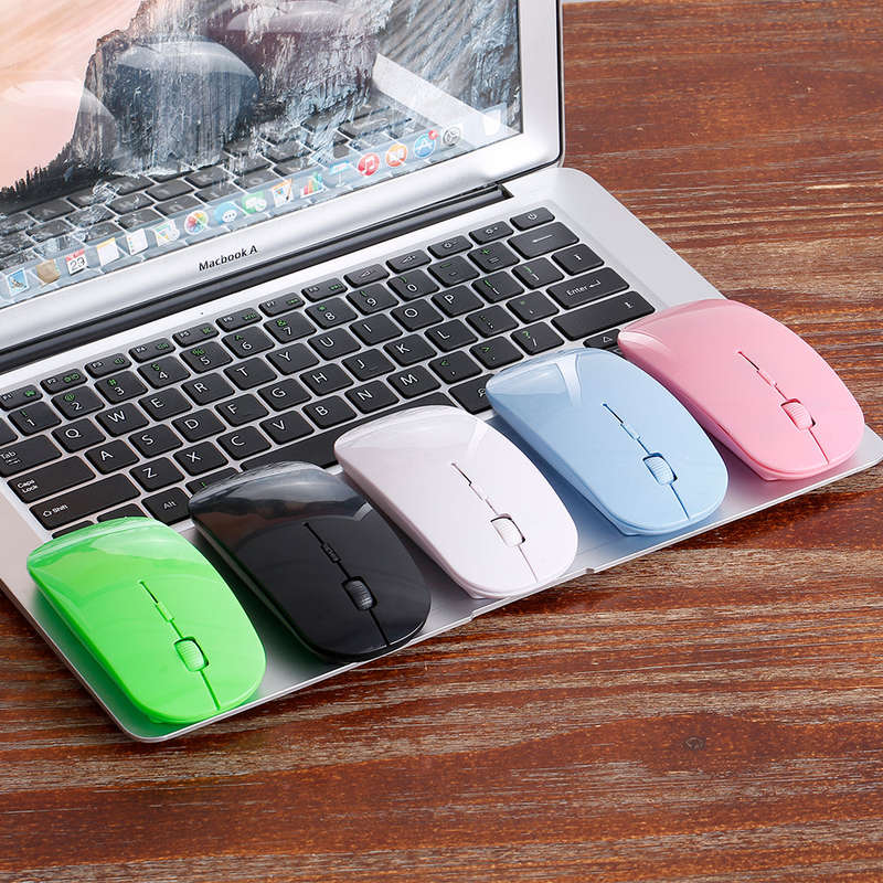 2.4G Wireless Mouse Portable Ultra-thin Mute Mouse 4 Keys Wireless Optical Mouse 1600DPI for   Deskt