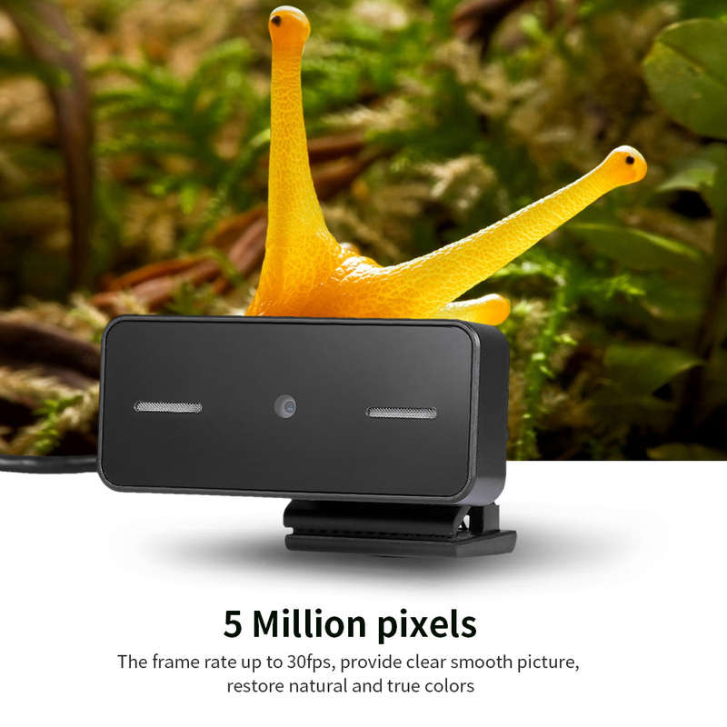 5 Million Pixels USB Camera Auto Focus Webcam Built-in Microphone Drive-free Web Camera for PC Lapto