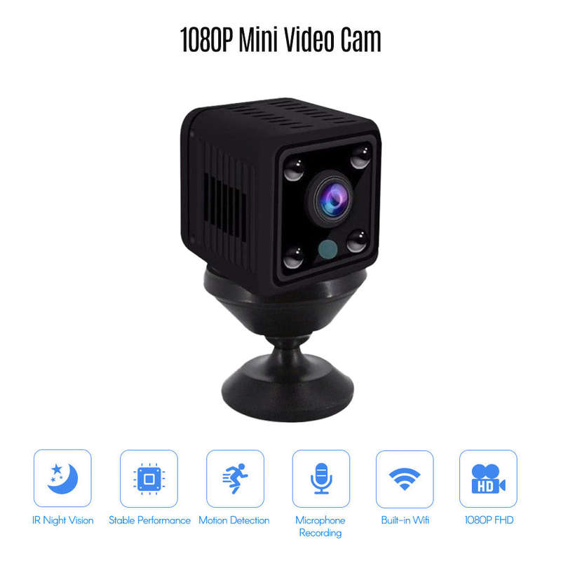1080P Mini Camera Video Cam Full HD Camcorder 155 Wide Angle IR Night Vision Motion Detection WiFi