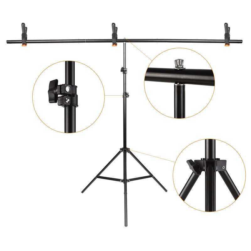 1.5 * 2m/ 5 * 7ft Green Backdrop Screen  Chromakey Background Photography Kit with Adjustable T-Shap