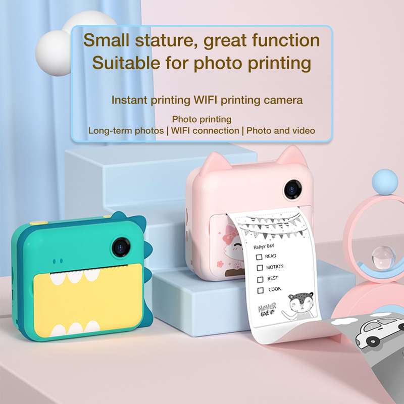 P1 Kids Camera 32GB Children Instant Camera Photo Printer 2.4 inch IPS Screen Christmas Birthday Gif