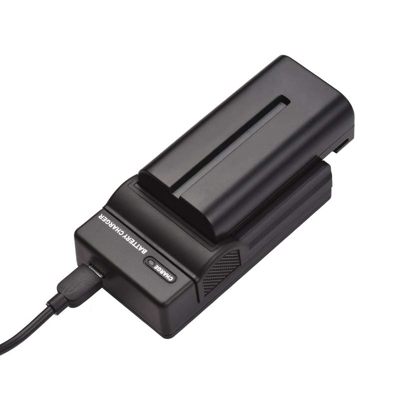 NP-F550/ NP-F570 Camera Battery and Charger Kit 1PC 7.2V 2600mAh Large Rechargeable Battery with USB