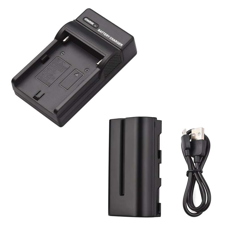 NP-F550/ NP-F570 Camera Battery and Charger Kit 1PC 7.2V 2600mAh Large Rechargeable Battery with USB