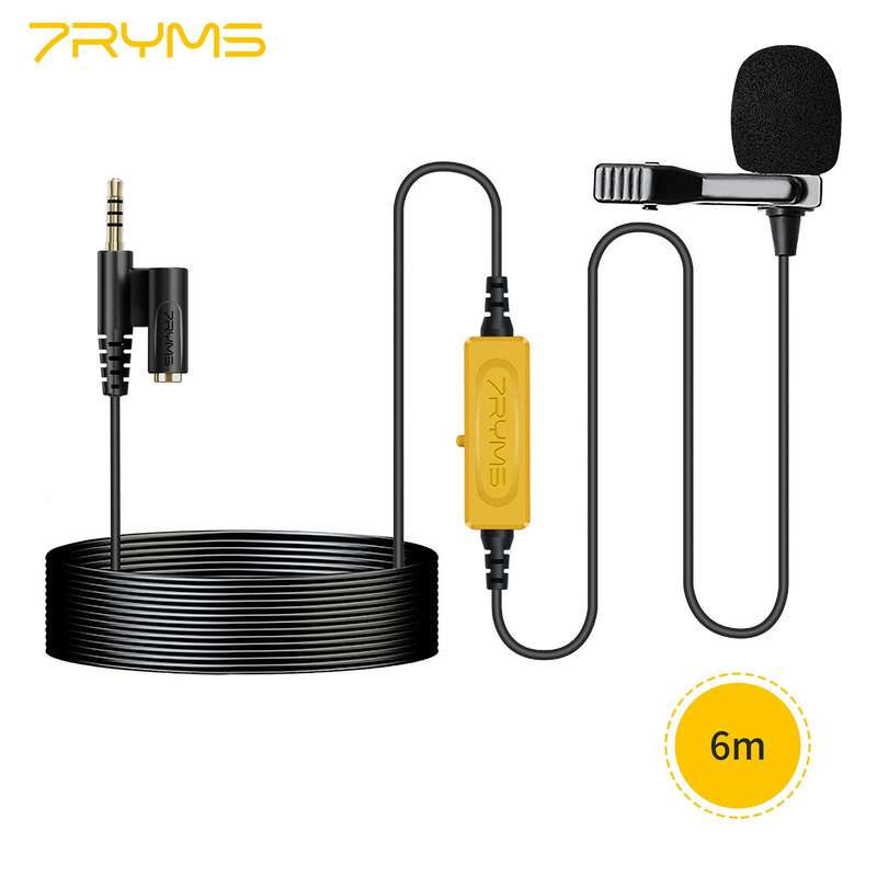 7RYMS S.LAV 01 Multi-functional Lavalier Microphone Omnidirectional Clip-on Lapel Mic 3.5mm TRRS Plu