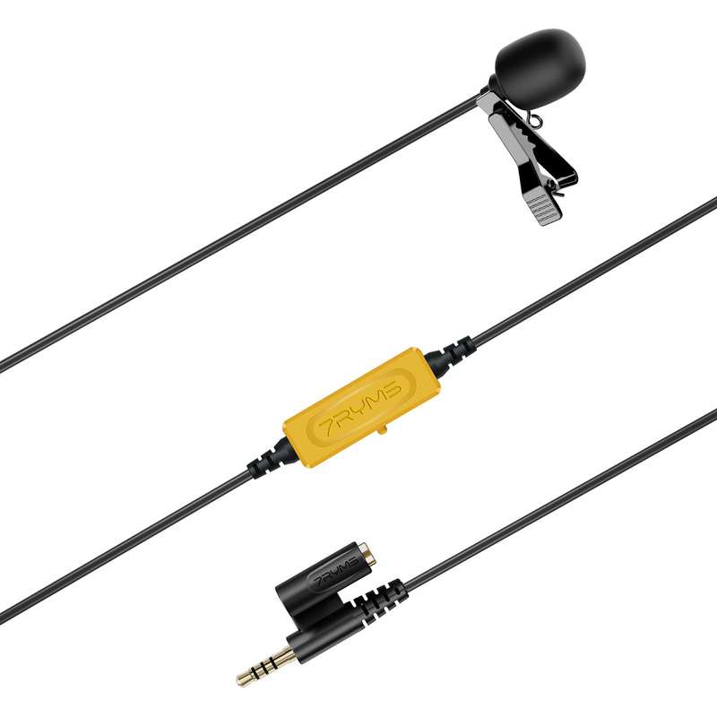 7RYMS S.LAV 01 Multi-functional Lavalier Microphone Omnidirectional Clip-on Lapel Mic 3.5mm TRRS Plu