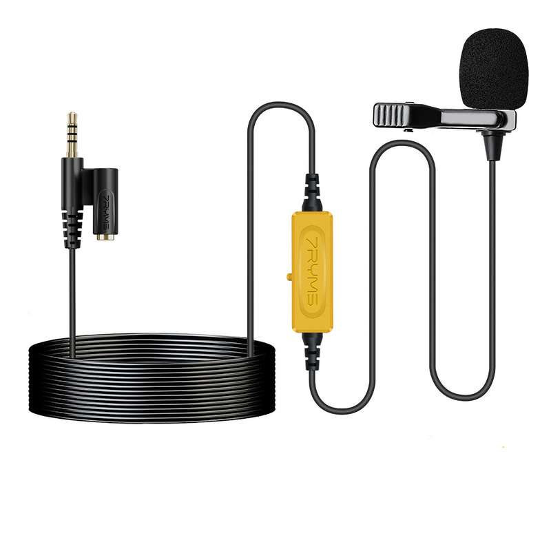 7RYMS S.LAV 01 Multi-functional Lavalier Microphone Omnidirectional Clip-on Lapel Mic 3.5mm TRRS Plu