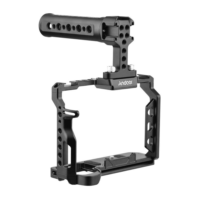 Andoer Aluminum Alloy Camera Cage Kit with Top Handle Grip Replacement for Sony A7 IV