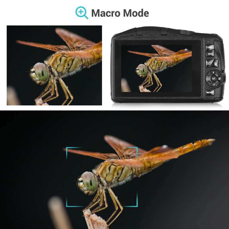 4K/60FPS 48MP High Resolution Digital Camera Multifunctional Portable 16X Digital Zoom Video Camcord