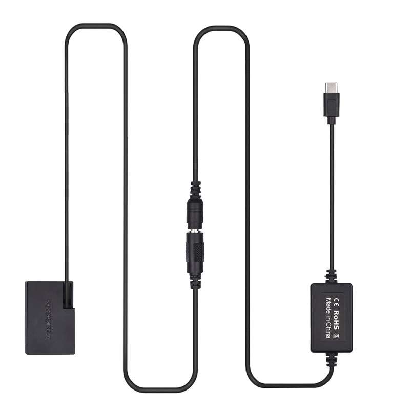 PD USB Type-C Cable to DR-E18 Dummy Battery DC Coupler LP-E17 Replacement for Canon 750D 760D T6S 77
