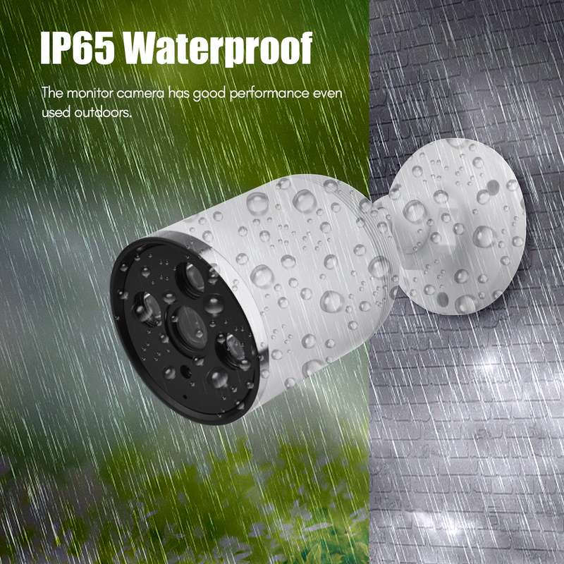 1080P Smart WiFi Camera Wireless Monitor Camera 2MP 130 Viewing Angle Supports Night Vision Motion
