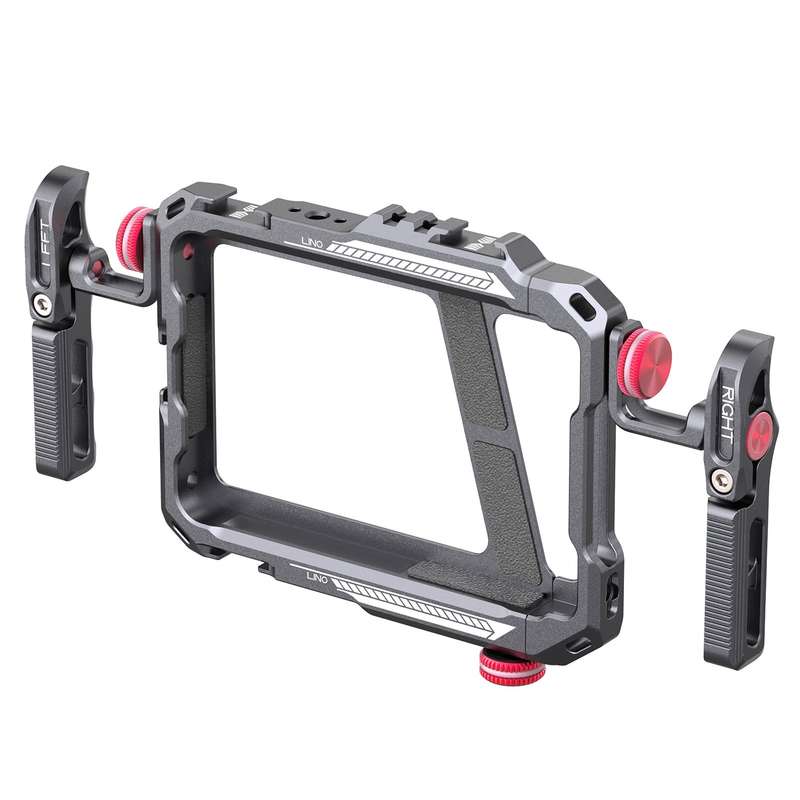 Ulanzi Lino Metal Phone Cage Smartphone Video Rig Aluminum Alloy Dual Handles with 1/4 Inch Screw Ho