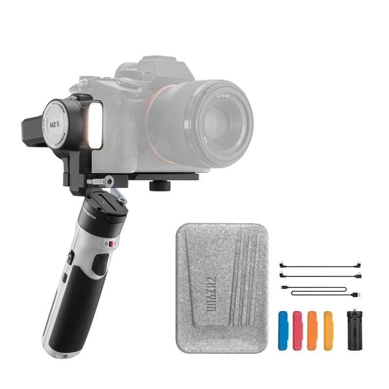 ZHIYUN CRANE-M2 S Compact Handheld 3-Axis Gimbal Stabilizer with LED Fill Light Built-in Battery PD