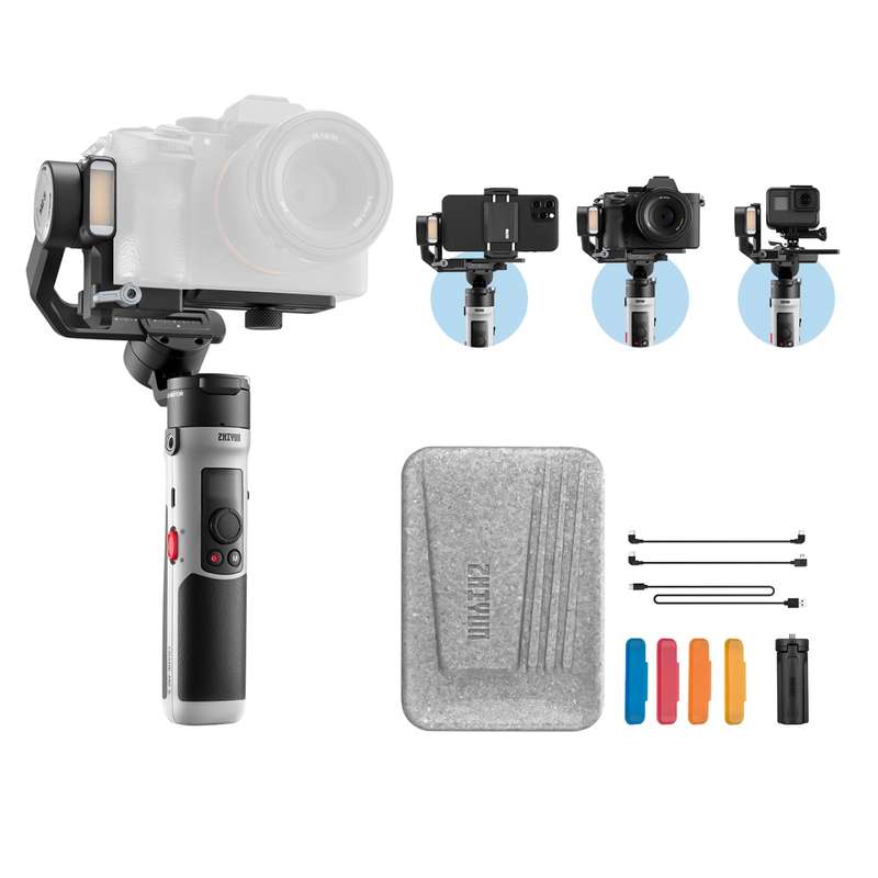 ZHIYUN CRANE-M2 S Compact Handheld 3-Axis Gimbal Stabilizer with LED Fill Light Built-in Battery PD