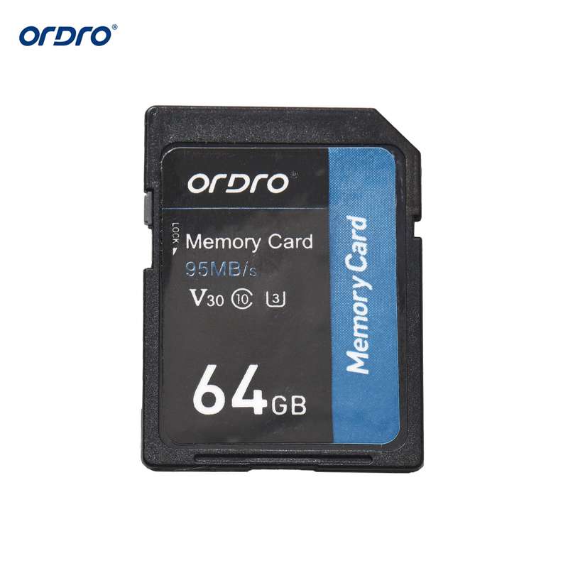 ORDRO 64GB Memory Card V30 Class 10 SD Card 95MB/s High Speed for Digital Video Cameras Camcorders