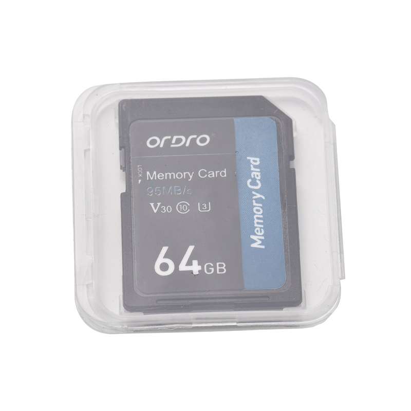 ORDRO 64GB Memory Card V30 Class 10 SD Card 95MB/s High Speed for Digital Video Cameras Camcorders