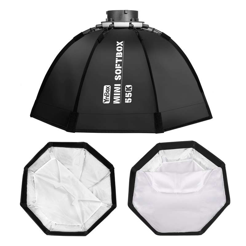 YnBox 55K 55cm/22in Octagon Photography Softbox with Bowens Mount Removeable Diffuser Carrying Bag f