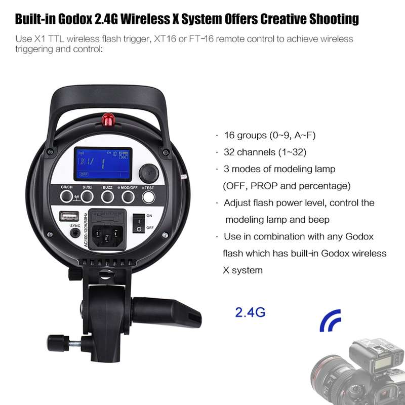 Godox AD200Pro Pocket Flash Portable Wireless TTL Flash with Changeable Flash Head (Speedlite/Bare B