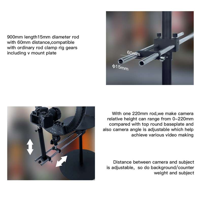 DF DIGITALFOTO V30 360 Spinning Camera Rig Video Rotating Platform Metal Material Photography Turnt