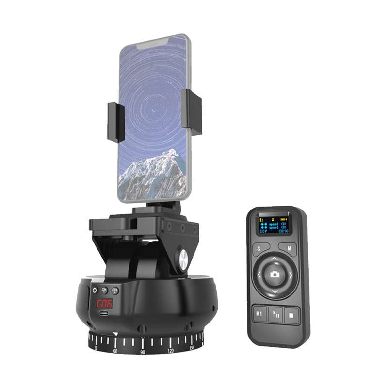 Andoer YT1200 Motorized Pan Tilt Head 2-axis Panoramic Head 360 Rotation Panoramic Tripod Head 100M