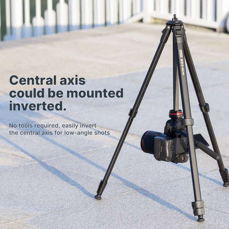 Ulanzi 160cm/62.99in Portable Camera Tripod Stand Aluminum Alloy Phone Tripod 6kg Load Capacity Phot