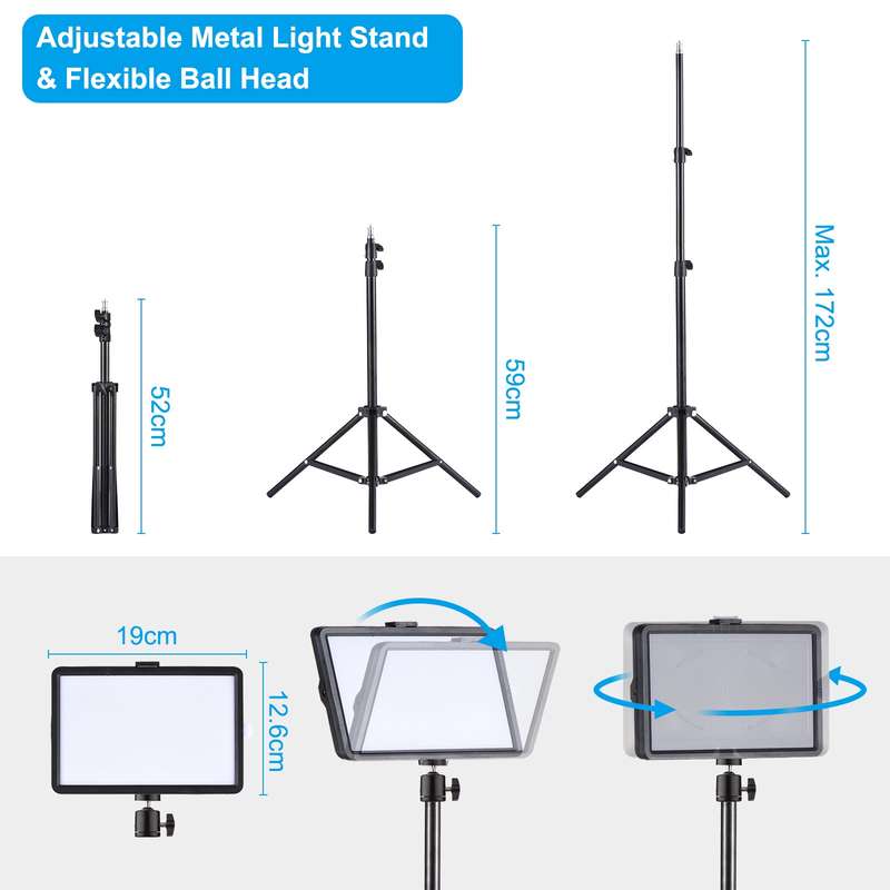 RGB Mini Photography Lamp LED Light Dimmable LED Light Portable Vlog Light Rechargeable Soft Light P