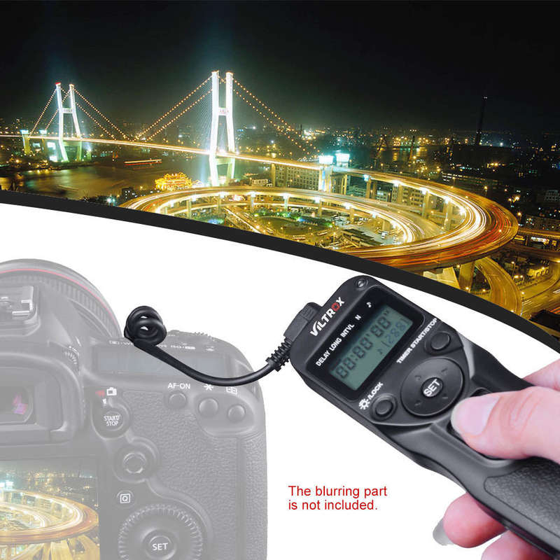 VILTROX Time Lapse Intervalometer Timer Remote Control Shutter with N3 Cable for Nikon D90 D600 D310