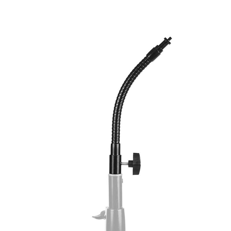 26.5cm/10.4inch Flexible Metal Extension Tube with 1/4" Screw Connector for Extending Various LED Li