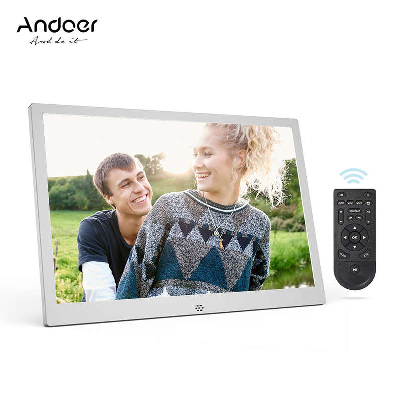 12inch LED Digital Photo Frame 1280 * 800 Resolution Support 1080P Video Random Play Aluminum Alloy