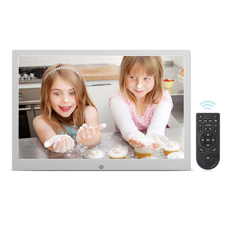 12inch LED Digital Photo Frame 1280 * 800 Resolution Support 1080P Video Random Play Aluminum Alloy