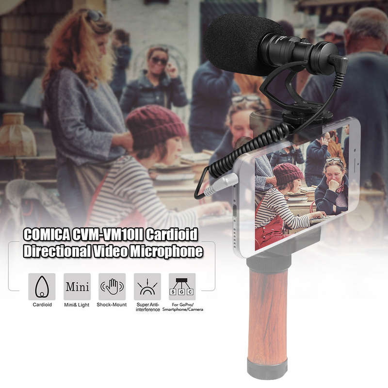 COMICA CVM-VM10II Full Metal MINI Compact On-Camera Cardioid Directional Video Microphone with Shock