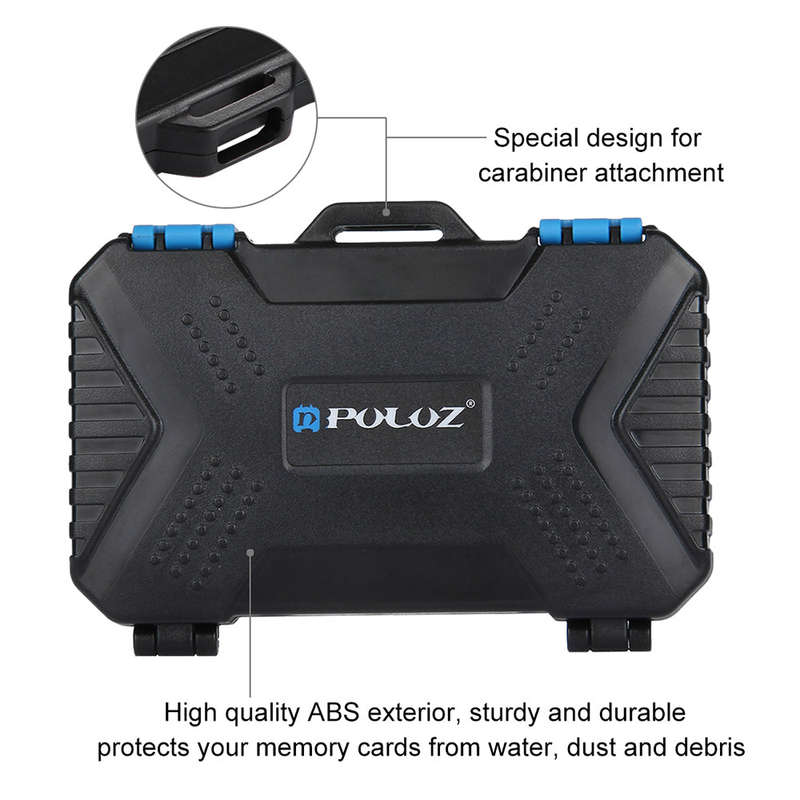 PULUZ  Waterproof Memory Card Reader Storage Box  for USB CF TF Reader SIM Cards Protector Case Hold