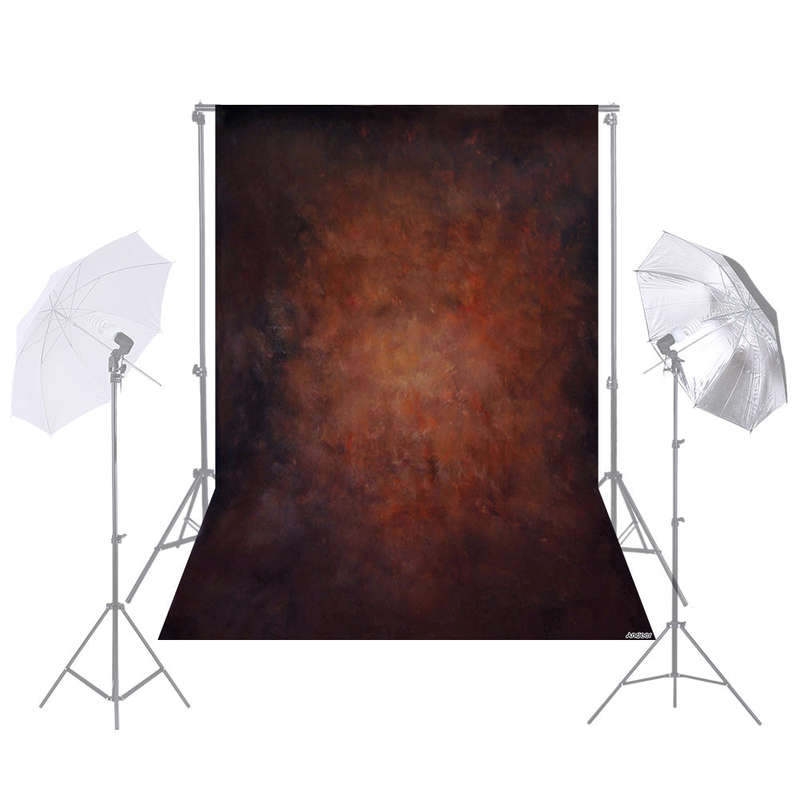 Andoer 1.5 * 2.1m/5 * 7ft Photography Background Brown Retro Wall Backdrop for DSLR Camera Photo Stu