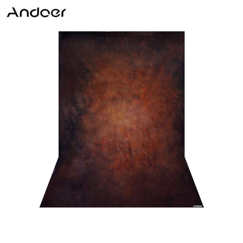 Andoer 1.5 * 2.1m/5 * 7ft Photography Background Brown Retro Wall Backdrop for DSLR Camera Photo Stu