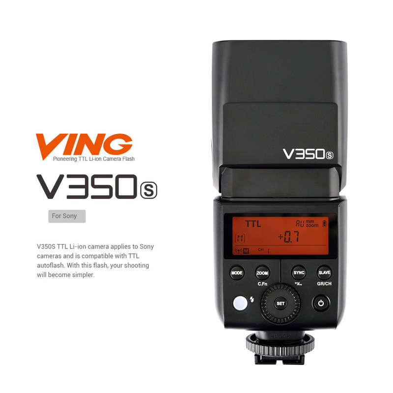 Godox V350S Compact Size 2.4G Wireless Speedlite Master/ Slave Camera Flash TTL 1/8000s HSS Built-in