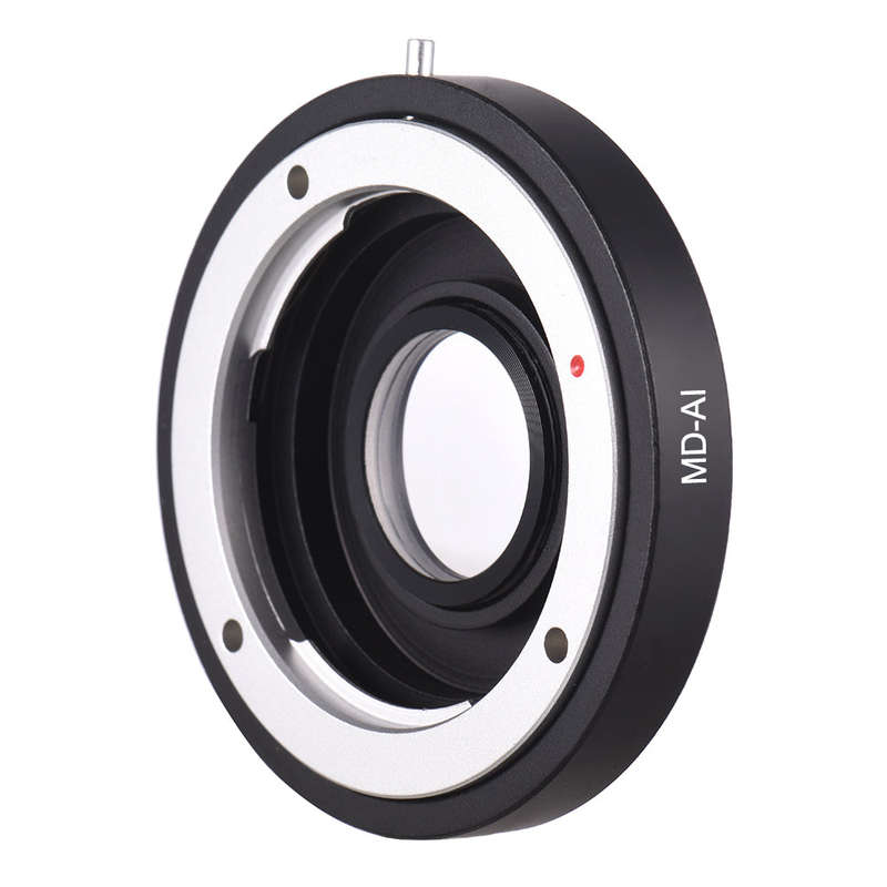 MD-AI Lens Mount Adapter Ring with Corrective Lens for Minolta MD MC Mount Lens to Fit for Nikon AI