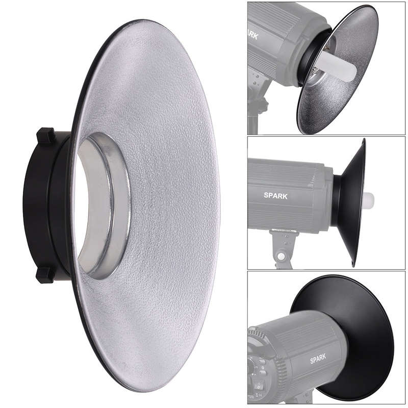 120 Degree Wide-angle Photography Flash Reflector Bowens Mount Diffuser Dish Aluminium Alloy Shootin