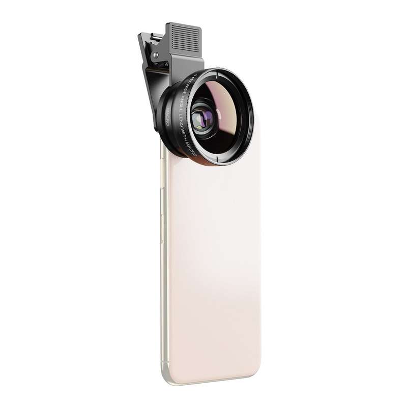 APEXEL APL-0.45WM Phone Lens Kit 0.45X Super Wide Angle & 12.5X Super Macro Lens HD Camera Lenses wi